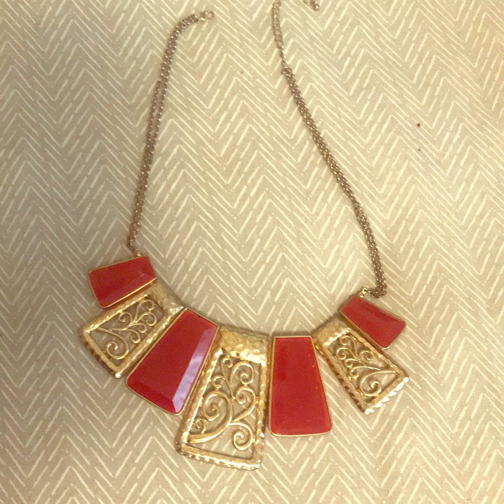 Red and gold necklace